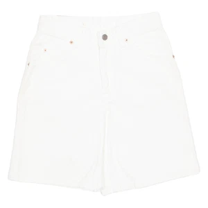 LEVI'S 950 High Waist Orange Tab Womens Denim Shorts White S W27 - Picture 1 of 6