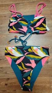Maaji Bikini Set Multi Way Reversible Wanderer Bottom Grün Nomad Breeze Top L - Bild 1 von 14
