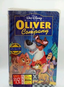1998 Disney “Oliver & Company” VHS Masterpiece Sealed Promo Sticker Copy - Picture 1 of 10