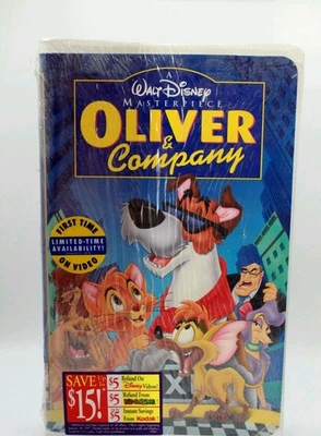 1998 Disney “Oliver & Company” VHS Masterpiece Sealed Promo Sticker Copy - Image 1 of 4