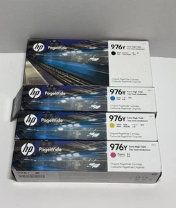 GENUINE SET 4 HP 976Y XTRA HI-YLD CARTRIDGES LOR05A-LOR08A PAGEWIDE 552 577 - Picture 1 of 4