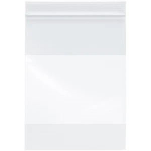 Plymor 6" x 8", 2 Mil with White-Block Zipper Reclosable Plastic Bags - Picture 1 of 2