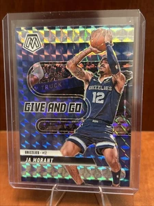 2024-25 Panini Mosaic JA MORANT Give And Go REACTIVE BLUE MOSAIC PRIZM #3 - Picture 1 of 2