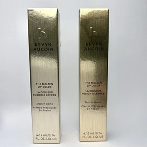 Kevyn Aucoin Set of 2x Molten Lip Color Gloss Molten Gems & Blue Amethyst NIB - Picture 1 of 7