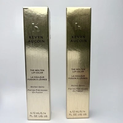 Kevyn Aucoin Set of 2x Molten Lip Color Gloss Molten Gems & Blue Amethyst NIB - Image 1 of 4