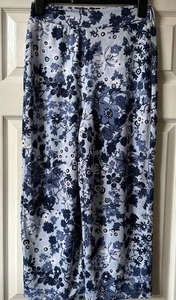 Kim & Co kleine geblümte Pull-On-Hose weites verkürztes Innenbein 23” Taille 26” - Bild 1 von 5
