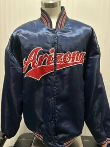Giacca bomber poliestere vintage anni 80 Arizona University Wildcats XL - Foto 1 di 8