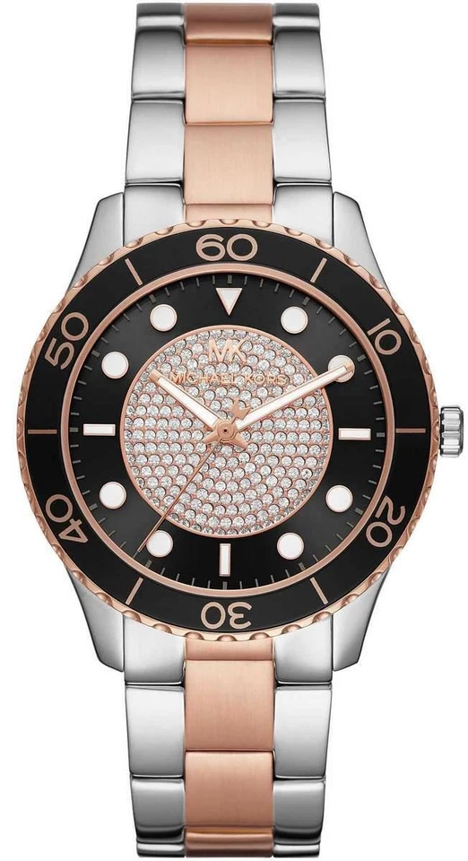 Orologio Michael Kors Donna in Acciaio Runway Dive Solo tempo MK6960 Argento / O - Immagine 1 di 3