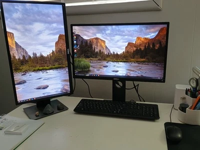 Dell Dual Monitor Computer Core i5 16GB 500GB Dual 22" LCD's Windows 10 Pro PC - Image 1 of 4