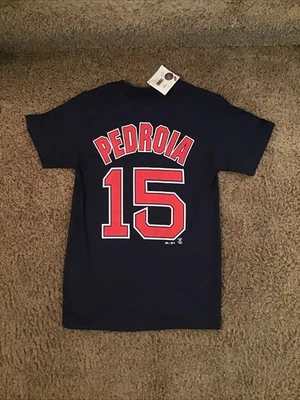 Majestic 波士顿红袜队达斯汀佩德罗亚球衣衬衫尺寸 S 全新 带标签 — 第 1/2 张图片