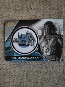 The Mandalorian MC-MC Topps Star Wars Button Medallion Relic “Mandalorian” - Picture 1 of 2
