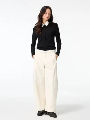 优衣库球衣桶剪影阔腿裤 XS-3XL 女式 5 色日本 — 第 1/4 张图片