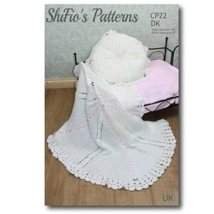 Crochet Pattern for Babies Shawl, Baby Blanket, Baby Afghan,DK, CP22 - Picture 1 of 7