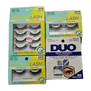 6 Pairs - Ardell Professional - Active Lashes + Duo Quick-Set Striplash Adhesive - Picture 1 of 4