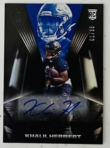 2021 Panini Black KHALIL HERBERT Rookie Auto /35 Chicago Bears Running Back - Picture 1 of 2