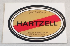 Hartzell Airplane Propeller Decal, Vintage Aviation 3 1/2 inch X 2 1/4 inch - Picture 1 of 3
