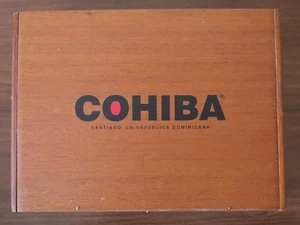 ☑️ COHIBA Churchill Wooden Cigar Box Empty Holds 25 Cigars, Ships Today ! - Picture 1 of 11