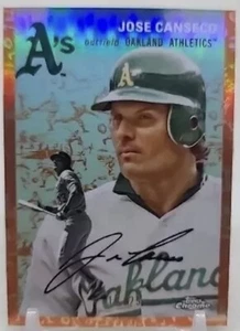 2023 Jose Canseco Topps Chrome Platinum Orange Toile #’d to /25 ⚾️🔥 - Picture 1 of 1