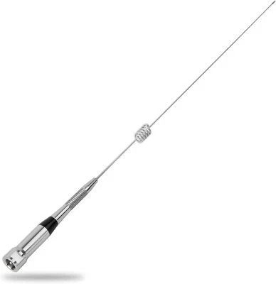 U/VM10A Mobil Antenna Spring 3db Gain Spring Loaded Stainless Steel Whip PL259 - Image 1 of 4