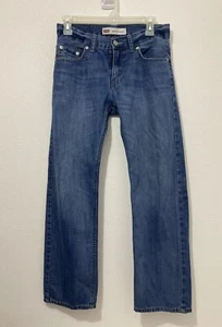 Boys Levi’s 505 Jeans size 14 Reg 27x 27 Blue jean 100% Cotton Straight Leg - Picture 1 of 3