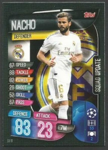 TOPPS CHAMPIONS LEAGUE MATCH ATTAX EXTRA 2019-20-SU11-REAL MADRID-NACHO - Picture 1 of 1