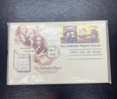 US Postal Card UX126 The Federalist Papers 15¢ First Day of Issue Lot Of 25 - Image 1 of 4