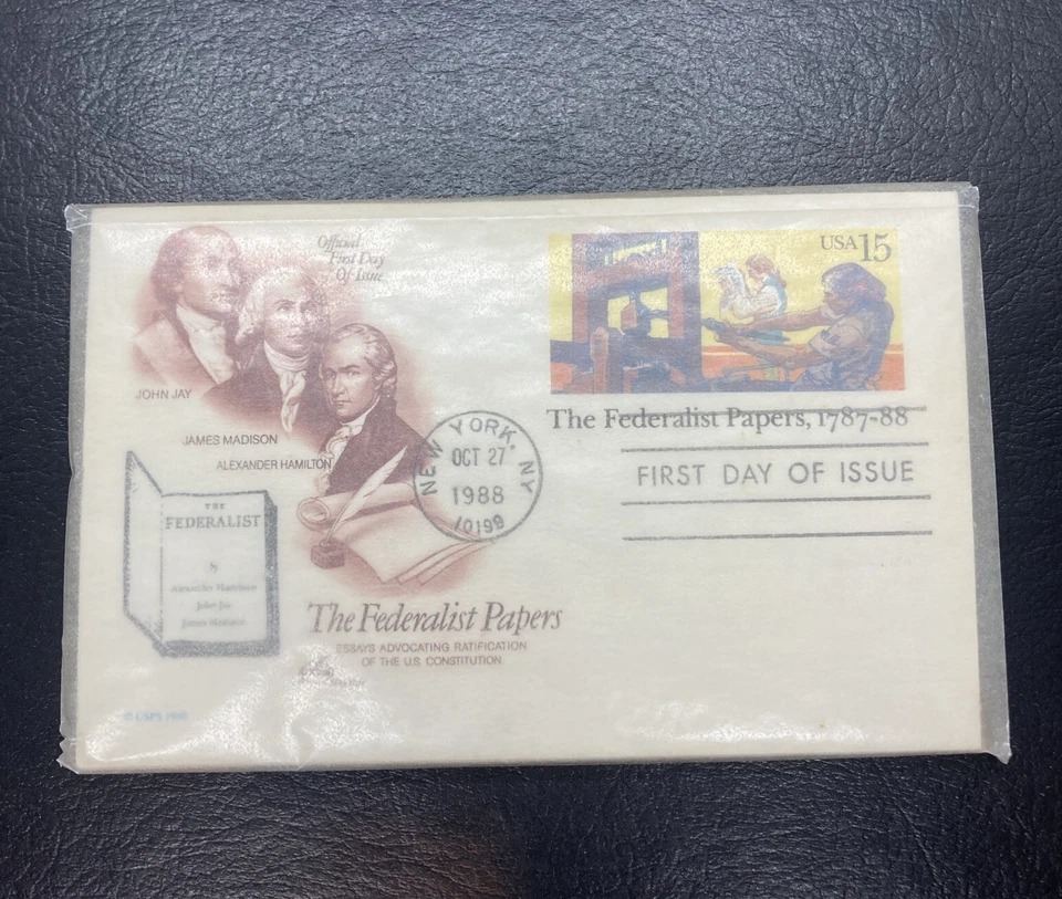 US Postal Card UX126 The Federalist Papers 15¢ First Day of Issue Lot Of 25 - Image 1 of 4