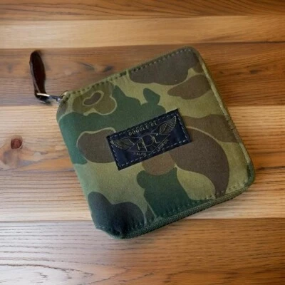 RRL Ralph Lauren Distressed Military Inspired Camo Zipped Wallet- LAST ONE. - Image 1 of 3