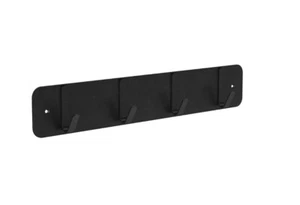 Project 62 Semplice Decorative Hook Rail Wall Hanger Black 4 Hooks - Picture 1 of 7