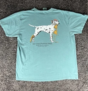 Vintage 90’s USA Sea Dog Dalmatiner Set The Puppies Free Shirt Herren XL Blau - Bild 1 von 7