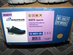 NAUTILUS Safety Steel toe Footwear Women's Size 10 Medium B N1073 Spark EH NIB - Picture 1 of 8