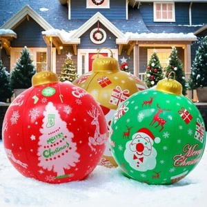 3Pcs Outdoor Christmas Decorations, 24 Inch Large Inflatable Christmas Balls,... - Picture 1 of 6