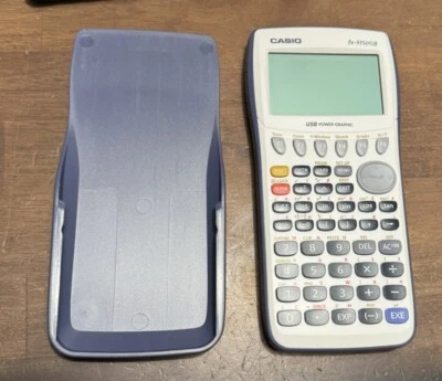 Casio FX-9750GII - Graphing Calculator  White & Blue With Cover - Tested Works - Image 1 of 4