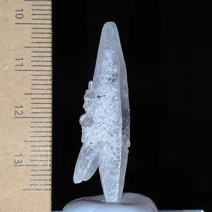 Tessin Quartz double terminated crystal w/ Specular Hematite specimen 13.5ct - Bild 1 von 7