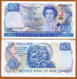 New Zealand, $10 1990, P-176 aUNC Commemorative - Picture 1 of 1