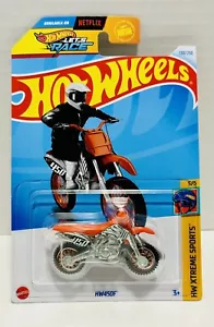 2024 Hot Wheels #130 HW Xtreme Sports 5/5 HW450F Orange w/Copper MC Lace Spokes - Picture 1 of 3