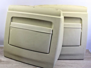 94-01 BMW E38 750IL FRONT SEAT LEATHER BACK TRIM PANELS BEIGE PAIR LEFT/RIGHT - Bild 1 von 18