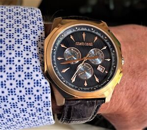 Roberto Cavalli By Franck Muller Men's Chronograph Swiss Made Wrist Watch Used