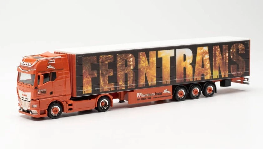 HERPA - MAN TGX GX 4x2 con rimorchio a 3 assi FERNTRANS HAAS - 1/87 - HER314633 - Immagine 1 di 1