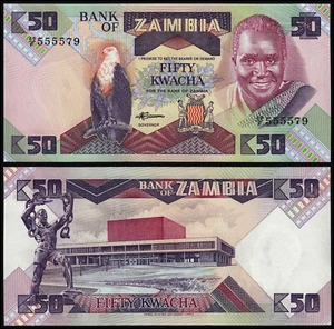ZAMBIA 50 KWACHA (P28) N.D. (1986-88) UNC - Foto 1 di 1