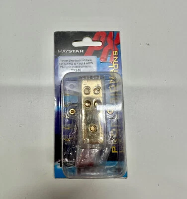Power distibution block car audio amplifier, 1 in 4 out, gold plated PX246 - Image 1 of 4
