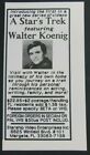 A Star's Trek Walter Koenig Print Ad 3 x 5.5 Inch Patrick Stewart Convention Con
