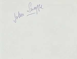 JOHN SNAGGE Autograph Signed ALBUM PAGE 4 1/4" x 5 1/2" BRITISH Newsreader RADIO - Picture 1 of 4