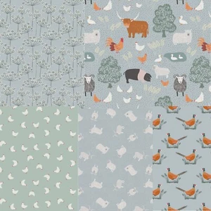 Lewis & Irene County Life Relived Fabric 5 x FQ Bundle - Picture 1 of 6