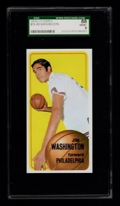 1970 Topps Basketball #14 Jim Washington Philadelphia 76er’s SGC 88 NM-MT - Picture 1 of 3