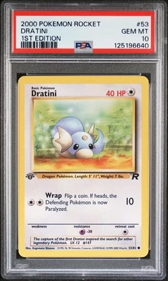 2000 POKEMON ROCKET 1ST EDITION #53 DRATINI PSA 10 - Image 1 of 2