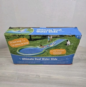 HearthSong Extra Long 25-Foot Double Lane Water Slide with Sprinkler NEW - Picture 1 of 5