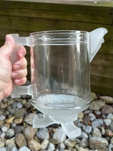 EAPG La Belle Glass Queen Anne Pitcher 1879 Bearded Man 8.25" - Picture 1 of 24