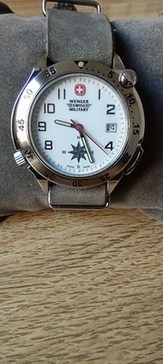 Wenger Swiss Made Wrist Watch With Swing Out Compass New Battery Discontinued.  - Image 1 of 4