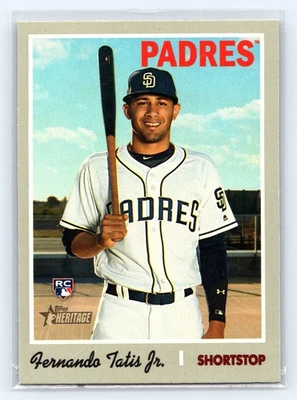 2019 Topps Heritage - Fernando Tatís Jr. #517Bat on Right Shoulder (RC) - Image 1 of 2